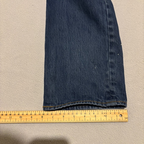 Levis 501 Jeans Mens 32x32 Blue Straight Leg Regular Denim Grunge Casual - Picture 3 of 9